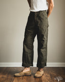 orSlow Dad's Fit Oxford Painter Pants - Coffee Brown Stone