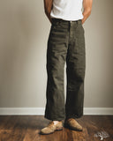 orSlow Dad's Fit Oxford Painter Pants - Coffee Brown Stone
