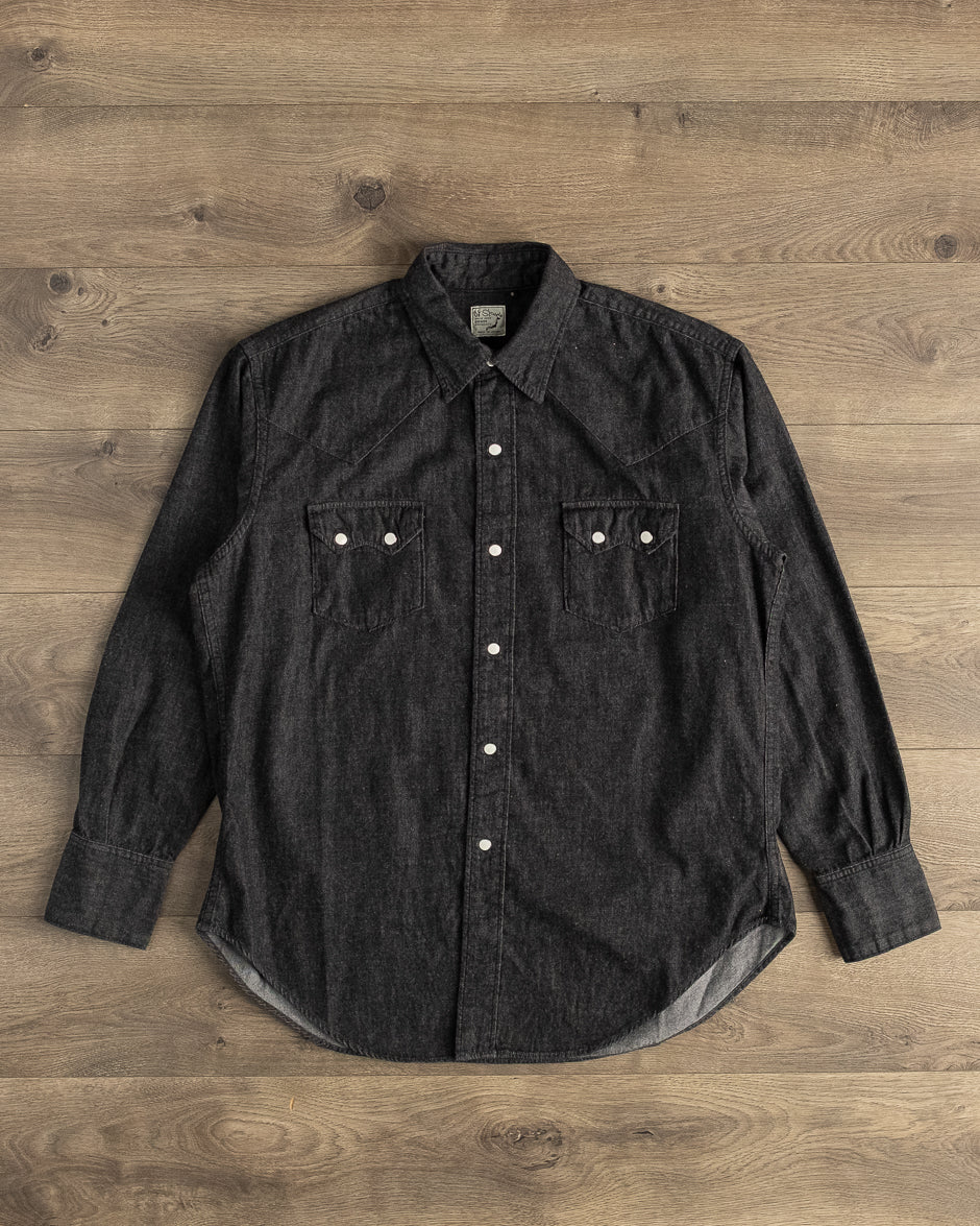 Black Denim Western Shirt 5 X-Large