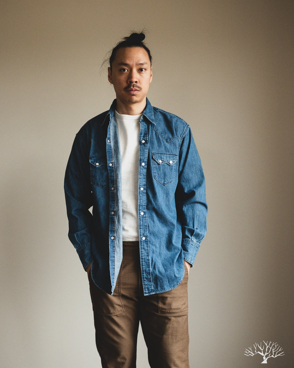 Denim Western Shirt - Denim Used