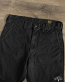 orSlow Double-Knee Canvas Work Trousers - Black