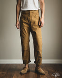 orSlow Double-Knee Canvas Work Trousers - Brown
