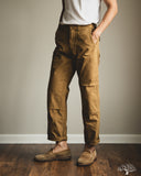 orSlow Double-Knee Canvas Work Trousers - Brown