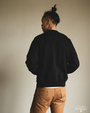 orSlow Front Zip Densely Knit Sweatshirt - Black