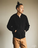 orSlow Front Zip Densely Knit Sweatshirt - Black