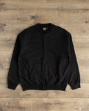 orSlow Front Zip Densely Knit Sweatshirt - Black
