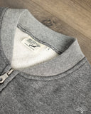 orSlow Front Zip Densely Knit Sweatshirt - Charcoal Grey