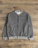 orSlow Front Zip Densely Knit Sweatshirt - Charcoal Grey