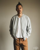 orSlow Front Zip Densely Knit Sweatshirt - Heather Grey