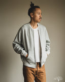 orSlow Front Zip Densely Knit Sweatshirt - Heather Grey