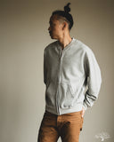 orSlow Front Zip Densely Knit Sweatshirt - Heather Grey