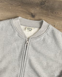 orSlow Front Zip Densely Knit Sweatshirt - Heather Grey
