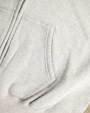 orSlow Front Zip Densely Knit Sweatshirt - Heather Grey