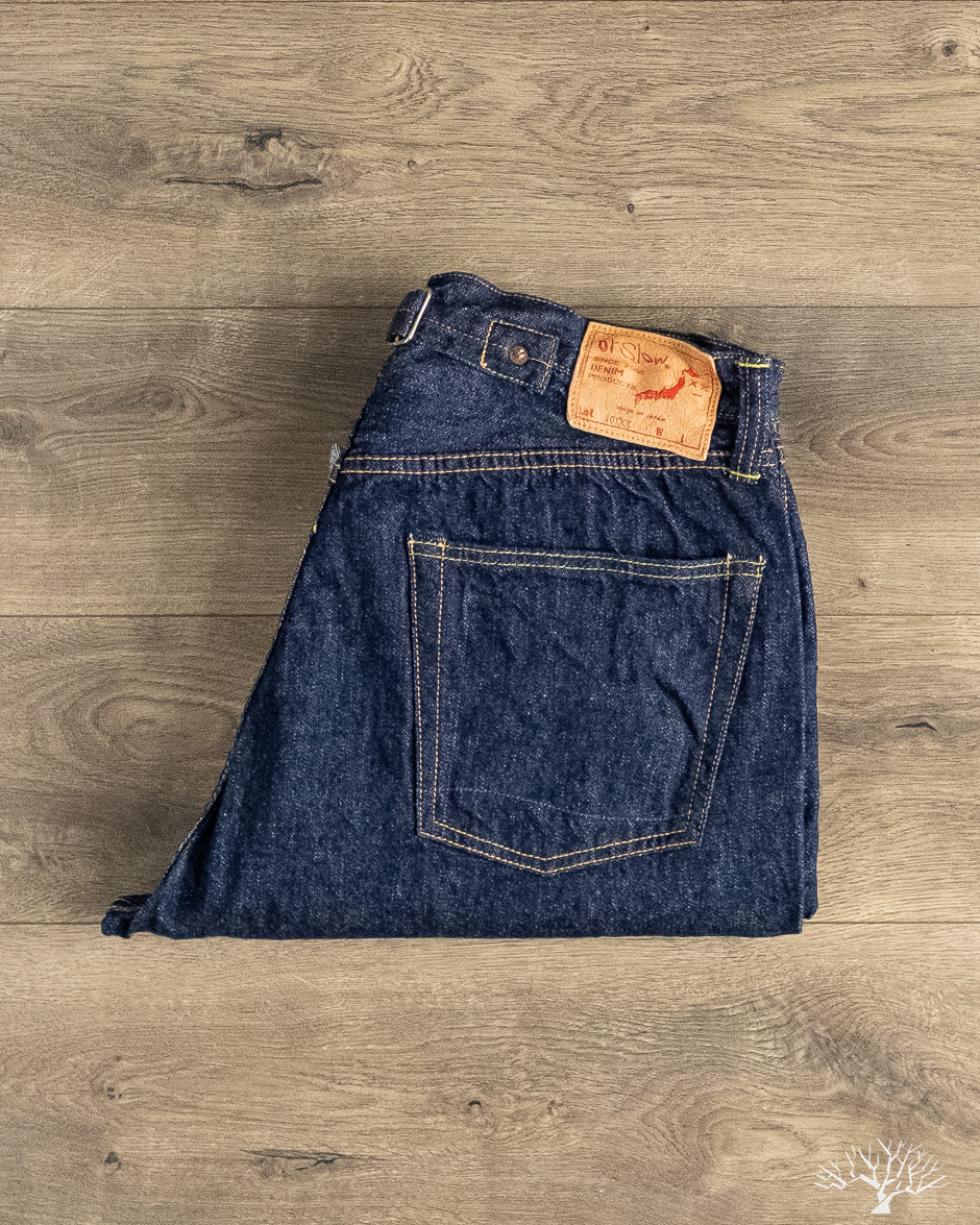 orSlow - Grand Dad's Denim Pants - One Wash – Withered Fig