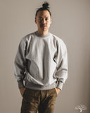 orSlow Heavyweight Cross Grain Side Rib Two Tone Sweatshirt - Light Gray