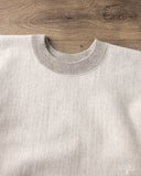 orSlow Heavyweight Cross Grain Side Rib Two Tone Sweatshirt - Light Gray