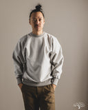 orSlow Heavyweight Cross Grain Side Rib Two Tone Sweatshirt - Light Gray