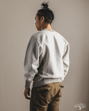 orSlow Heavyweight Cross Grain Side Rib Two Tone Sweatshirt - Light Gray