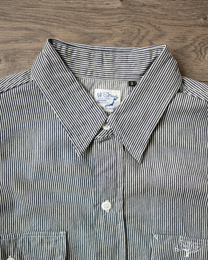orSlow Hickory Stripe Work Shirt - Hickory Used