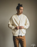 orSlow Lightweight French Terry Sweatshirt Cardigan - Pale Yellow