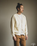 orSlow Lightweight French Terry Sweatshirt Cardigan - Pale Yellow