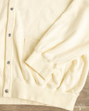 orSlow Lightweight French Terry Sweatshirt Cardigan - Pale Yellow
