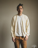 orSlow Lightweight French Terry Sweatshirt Cardigan - Pale Yellow
