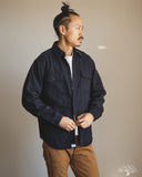 orSlow Organic Cotton Relaxed Fit Flannel Shirt - Navy
