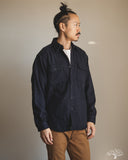 orSlow Organic Cotton Relaxed Fit Flannel Shirt - Navy