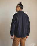 orSlow Organic Cotton Relaxed Fit Flannel Shirt - Navy