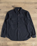 orSlow Organic Cotton Relaxed Fit Flannel Shirt - Navy