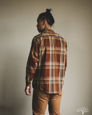 orSlow - Original Check Work Shirt w/ Flap Pocket - Brown Check