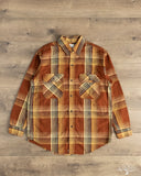 orSlow Original Check Work Shirt w/ Flap Pocket - Brown Check
