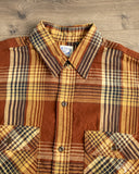 orSlow Original Check Work Shirt w/ Flap Pocket - Brown Check