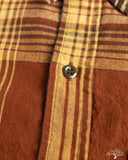 orSlow Original Check Work Shirt w/ Flap Pocket - Brown Check
