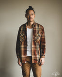 orSlow Original Check Work Shirt w/ Flap Pocket - Brown Check