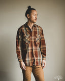 orSlow Original Check Work Shirt w/ Flap Pocket - Brown Check