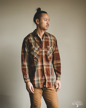 orSlow - Original Check Work Shirt w/ Flap Pocket - Brown Check