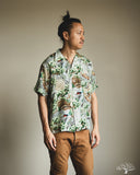 orSlow Peacock Garden Hawaiian Shirt - Green