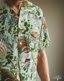 orSlow Peacock Garden Hawaiian Shirt - Green