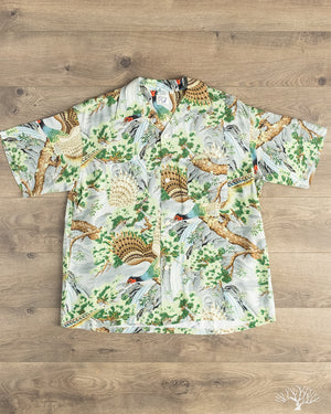 orSlow Peacock Garden Hawaiian Shirt - Green