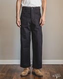 orSlow Regular Fit Brushed Serge Fatigue Pants - Black