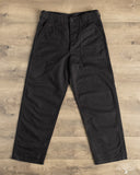 orSlow Regular Fit Brushed Serge Fatigue Pants - Black