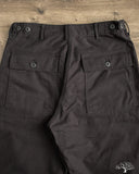 orSlow Regular Fit Brushed Serge Fatigue Pants - Black