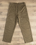 orSlow Regular Fit Brushed Serge Fatigue Pants - Coffee Brown