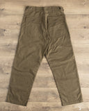 orSlow Regular Fit Brushed Serge Fatigue Pants - Coffee Brown