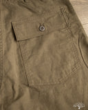orSlow Regular Fit Brushed Serge Fatigue Pants - Coffee Brown