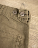 orSlow Regular Fit Brushed Serge Fatigue Pants - Coffee Brown