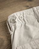 orSlow Regular Fit Brushed Serge Fatigue Pants - Ivory