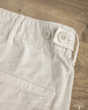 orSlow Regular Fit Brushed Serge Fatigue Pants - Ivory
